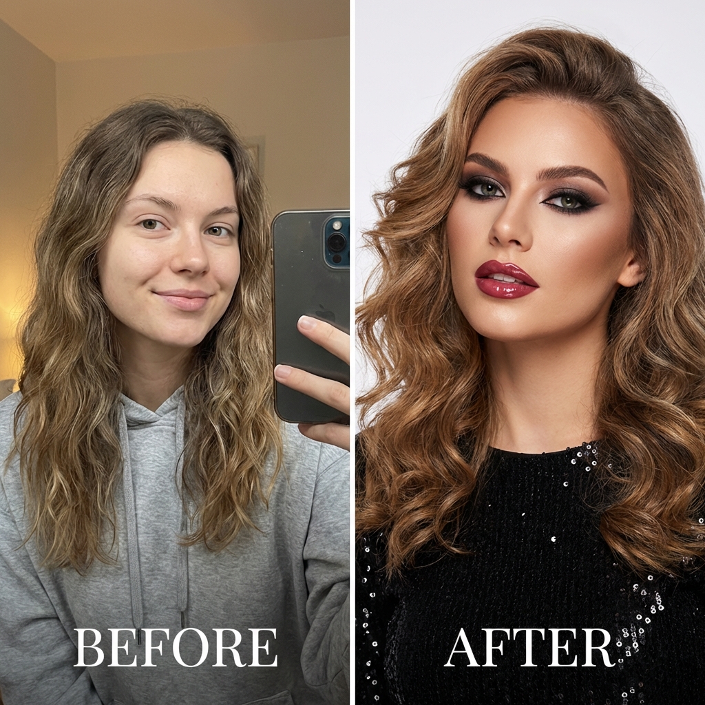 Beauty makeover demo