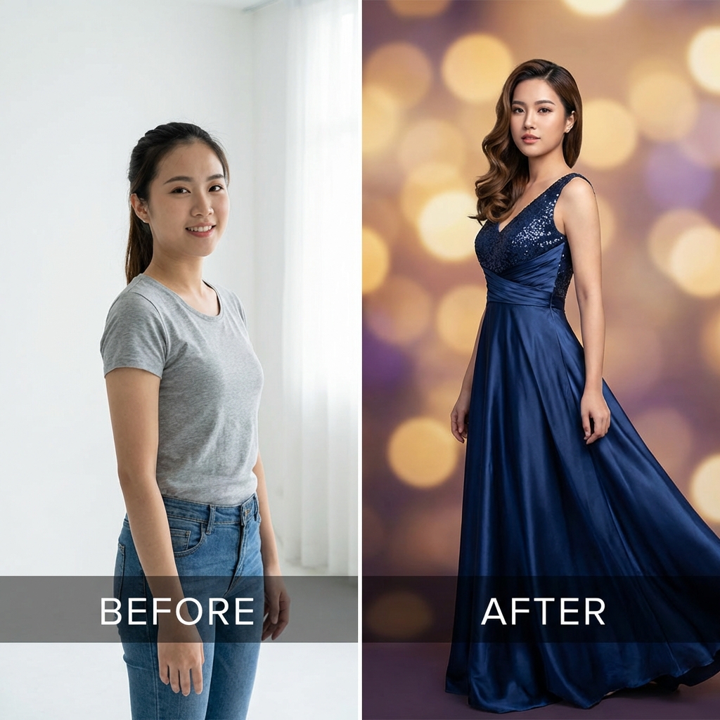 Outfit transformation demo